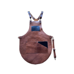 Brown leather apron