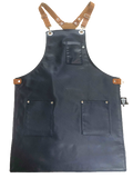 Blue leather apron 