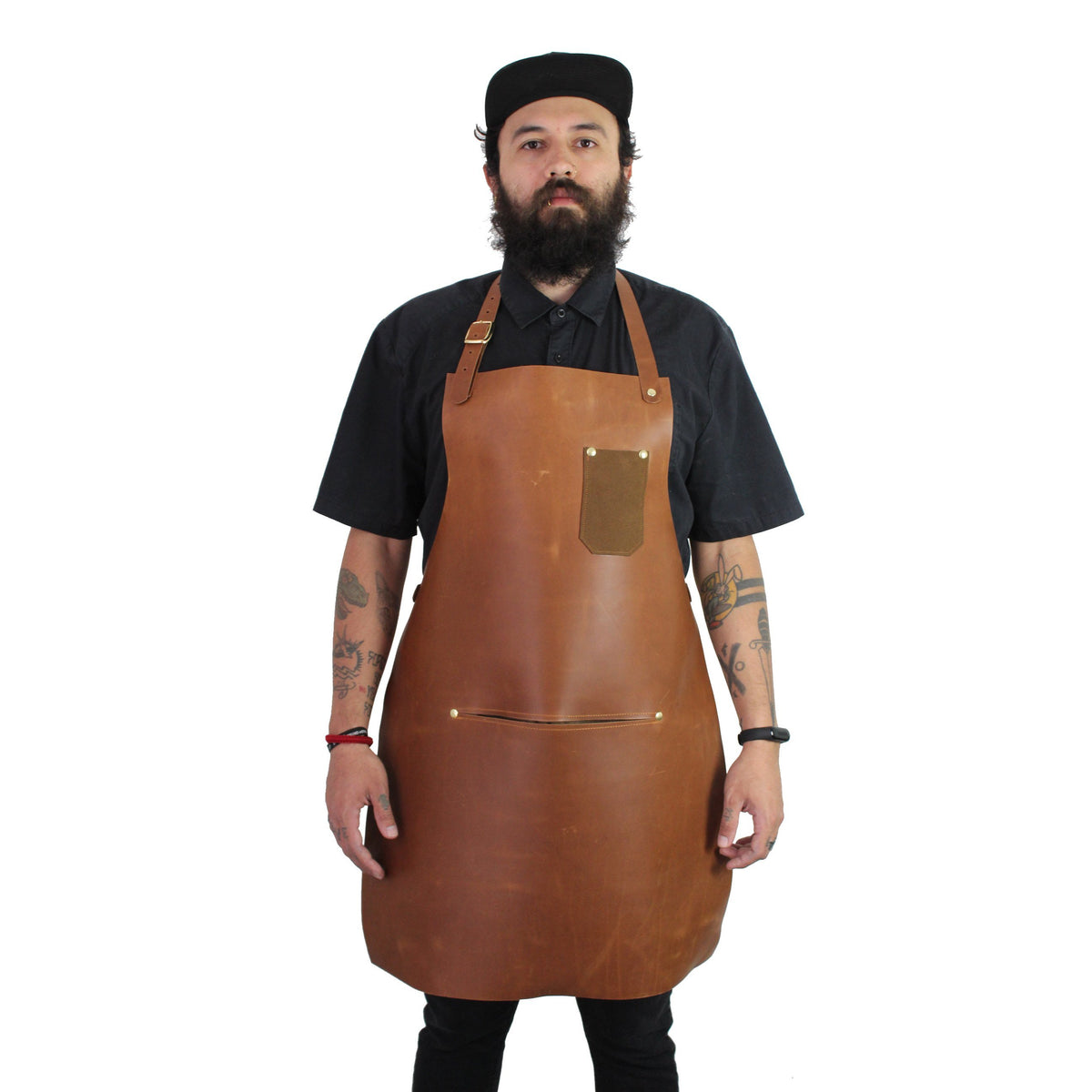 Honey leather apron
