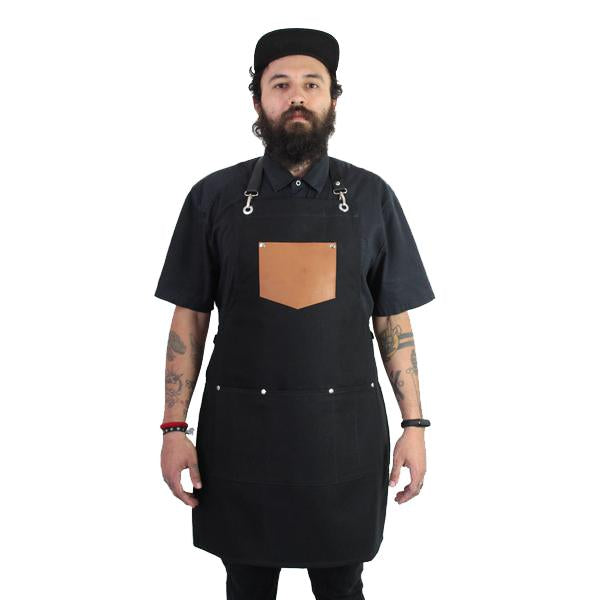 Black canvas apron